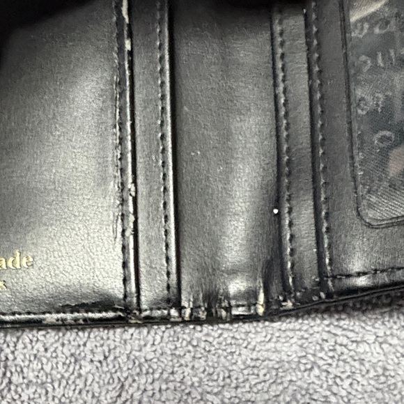 Kate Spade Black and White Striped Wallet with Colorful Dots - Picture 5 of 6